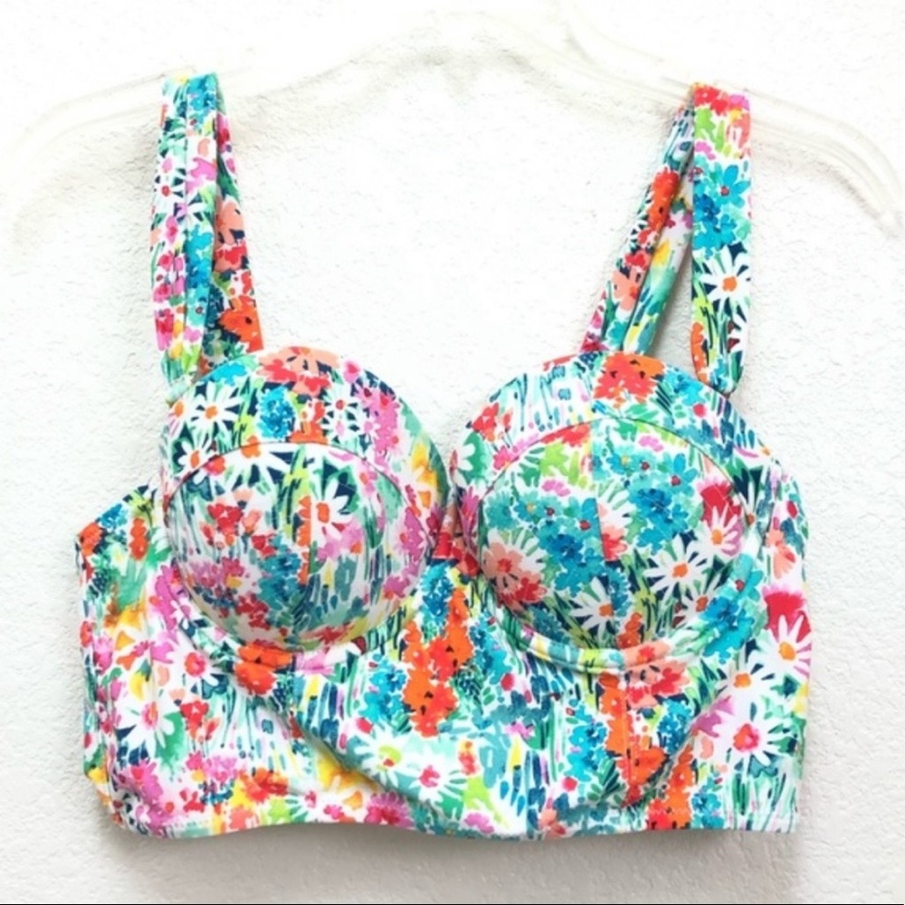 Raisins Multicolor Floral Thick Strap Bikini Top